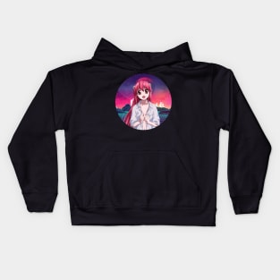 Ethereal Essence Artful Scenes From Elfen Lied Manga Kids Hoodie